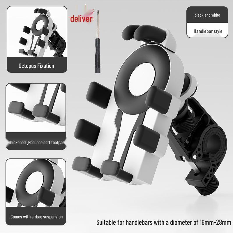2025 Shockproof Anti-Shake Eight Claw Phone Holder for Electric Vehicles, Motorcycles, and Bicycles