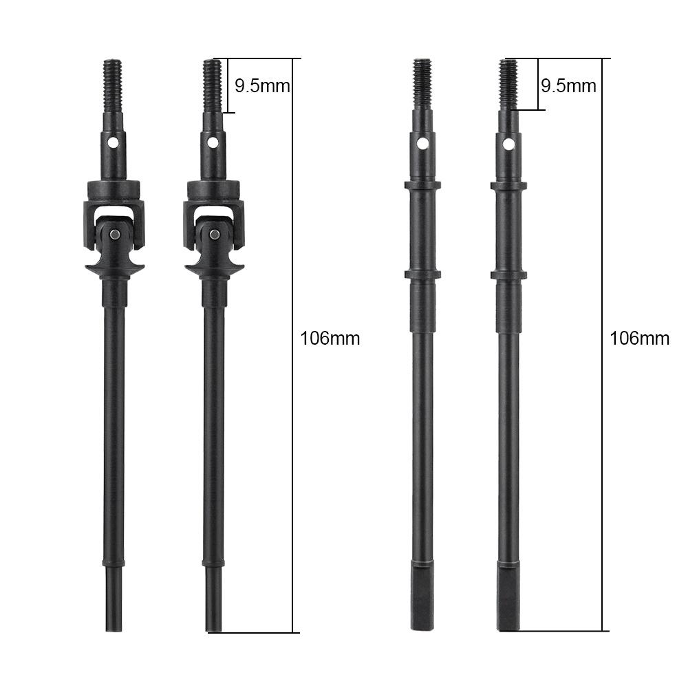 Heavy Duty AR44 Axles Front Rear Joint CVD Drive Shaft Dogbone - for 1/10 RC Crawler Axial SCX10-II 90046/90047 JEEP Wrangler