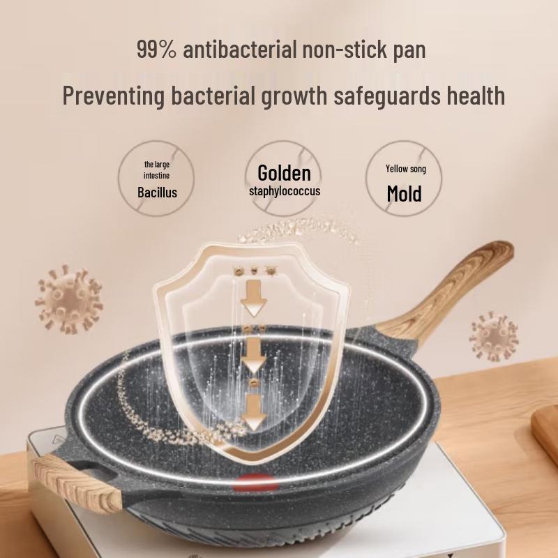 DESLON 32cm Maifan Stone Non-stick Wok