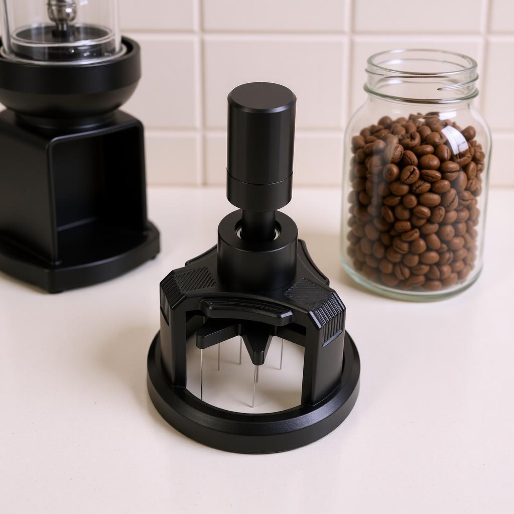 Coffee Distribution Tool with Magnetic Base   Depth Needle Coffee Stirrer Tool Detachable