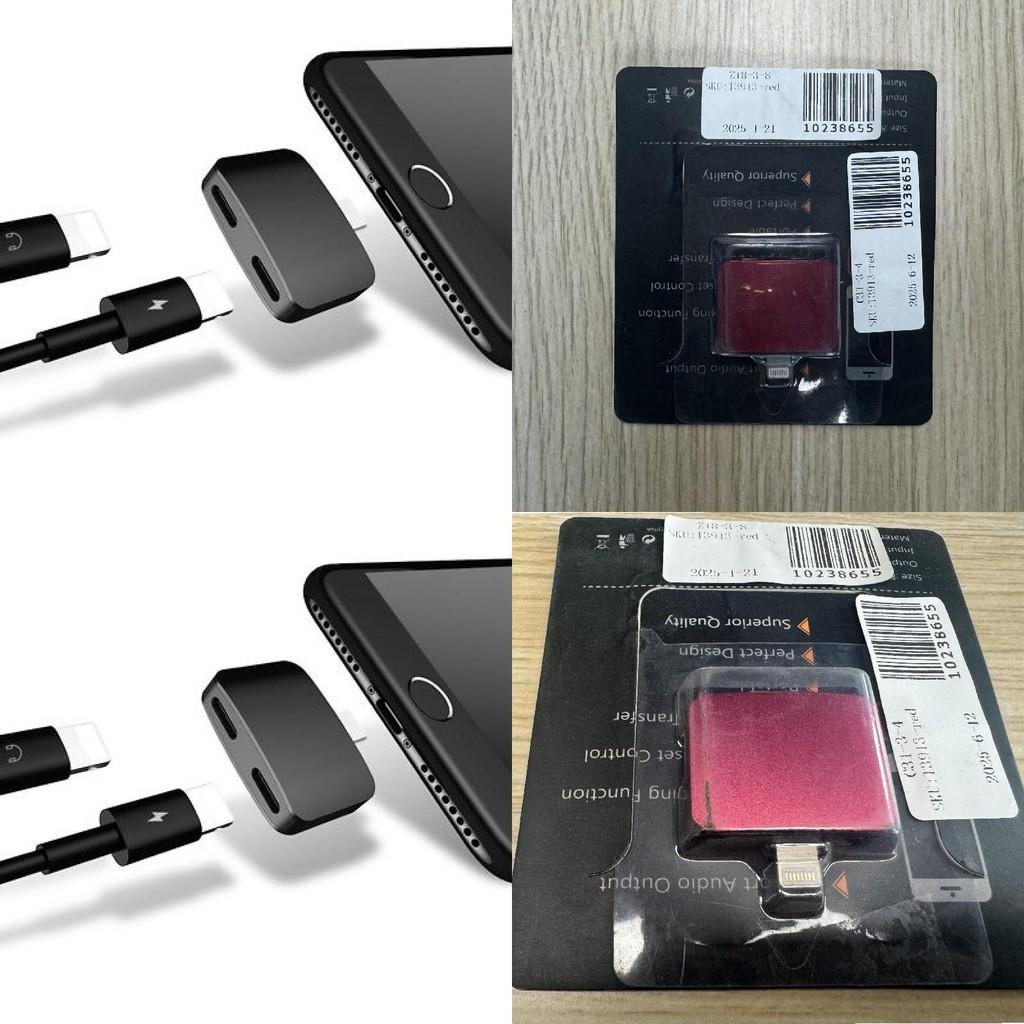 Apple Lighting To Usb Headphone Adapter With Dual Function For Iphone Audio And Charging