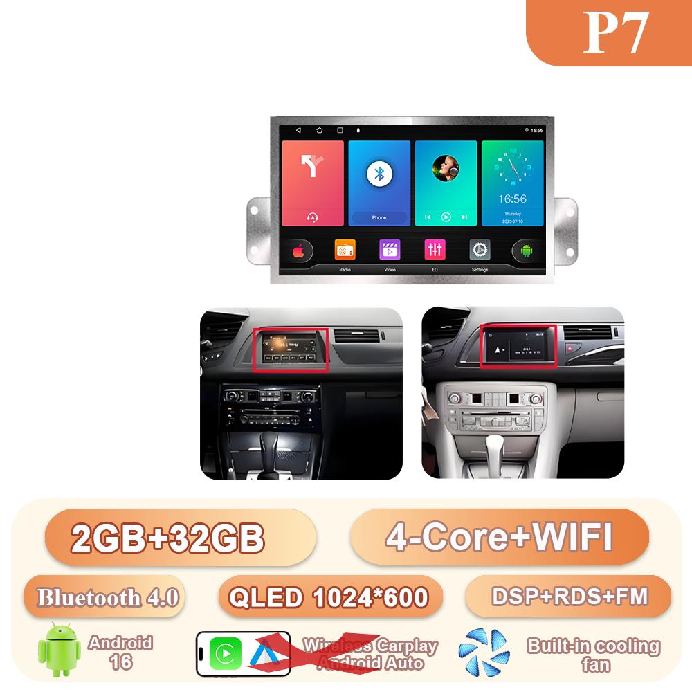 Car Radio Carplay Android Auto For Citroen C5 X7 Multimedia Video Player touch screen Navigation GPS Auto stereo 4G+WIFI No 2DIN