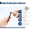 50 PCS Nylon Universal Cable Tie Buckle, Multi-Functional Black Zip Ties with Pin & Button, Snap-Fit Nylon Fastening Clip for Car