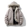 Unisex Thick Plush Vulture Hooded Cotton Winter Jacket