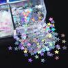 12Grid Five-pointed Star Sequins Size 3mm Mixed Nail Jewelry Resin Drop Glue Filled Sequins 3D Holographic Flake Sequins