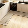 Water Absorbent Bathroom Mat L-Shaped Kitchen Corner Carpet Luxury Kitchen Rug  For Home Corner