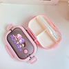 KPop Demon Hunters Portable Bento Lunch Boxs Girl Boy Compartment Fruit Food Boxs Microwave Lunch Box Picnic Fresh Box Gift