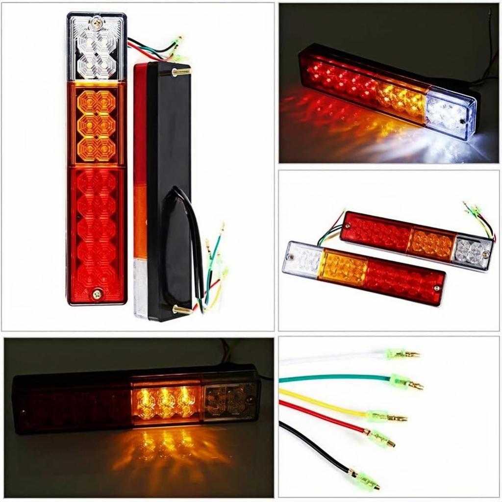 LOOKGOU Trailer Tail Lamp, LED, 12 V, Universal Use, For Trucks, Lorrys, Ships, DC