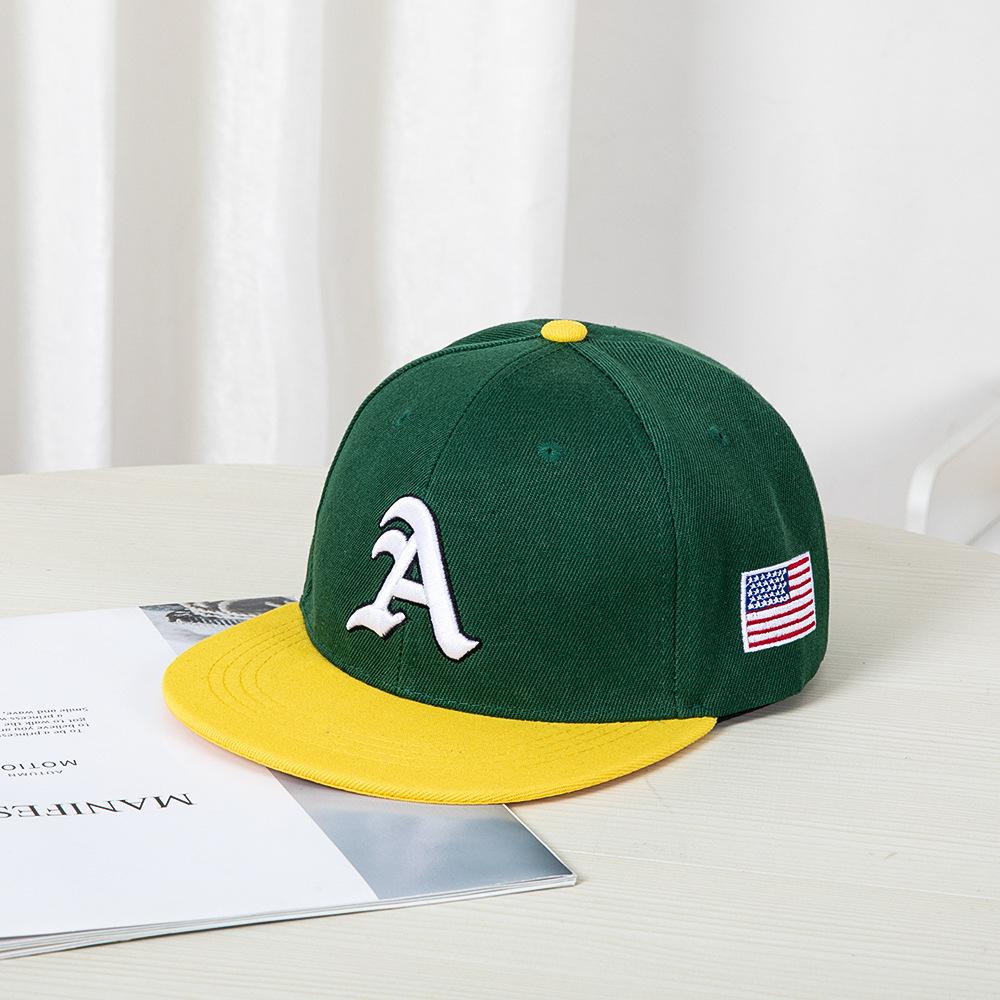 Hip-hop Flat-brimmed Baseball Cap A Letter Three-dimensional Embroidery Outdoor Shading and Sun Protection Young Men's and Women's Hip-hop Trendy Hat