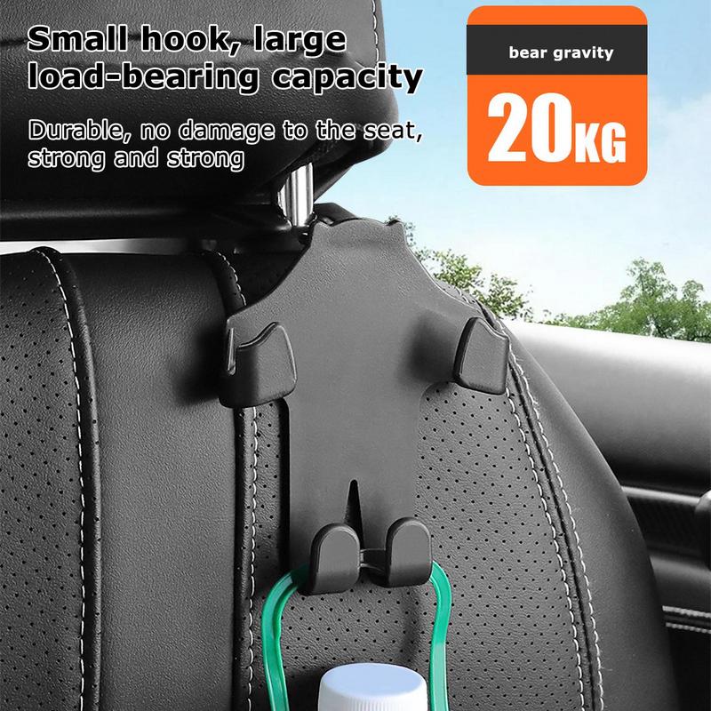 Car Seat Hooks Rotation Car Headrest Hook With Phone Holder Headrest Hooks Purse Holder 2 In 1 Car Vehicle Back Seat Headrest