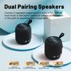 Sanag M7 Portable Bluetooth Dual Wireless Mini 360 HD Surround Sound Rich Stereo IP67 for and Red Speaker, 5.0 Pairing, Speaker, & Bass, 24-Hour