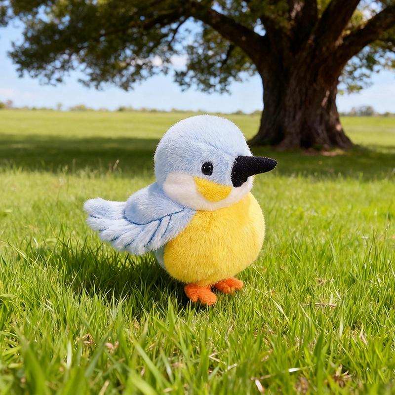 

Cute Little Bird Plush Toys Realistic Funny Animal Dolls Shake Simulated Bird Chirping Fluffy Decorative Item Gifts For Children