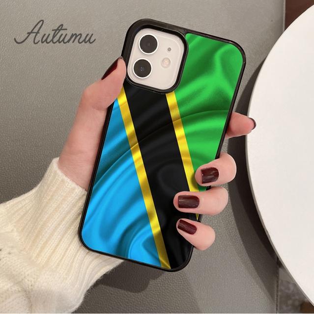Tansania Flagge Wappen Handyhülle für iPhone 11 12 13 14 Pro Max mini XR XS SE 2020 6S 7 8 Plus Samsung Galaxy S21 S22 Hülle