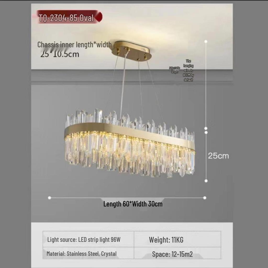 Lampadario di Cristallo Minimalista Nordico 2022 per Soggiorno, Camera da Letto, Sala da Pranzo