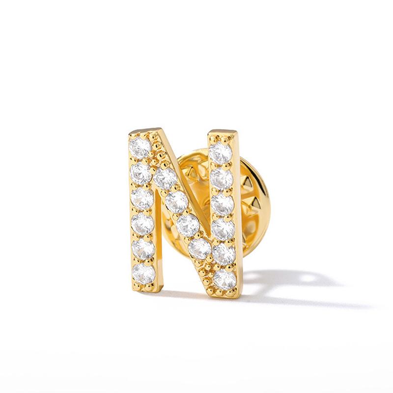 A-Z Letter Brooches For Women Initial Name Brooch Pins For Suit Shirt Collar Accessories   Brooch Jewelry