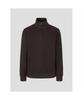 Binpolmen Textured Quarter-Zip Long-Sleeve T-Shirt Brown