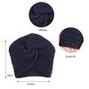 Women's Solid Color Winter Knitted Turban Hat Imitation Cashmere Cross Twisted Hat for Women Bohemian Style Hijab Caps