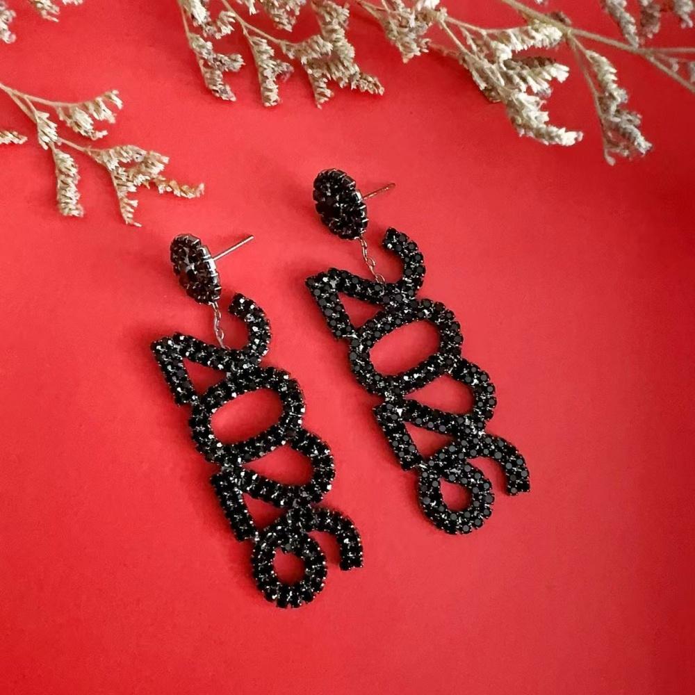 Crystal Drop Earrings High-Quality 2026 Earrings Rhinestone Earrings Long For Women'S Jewelry Christmas Party Special Events