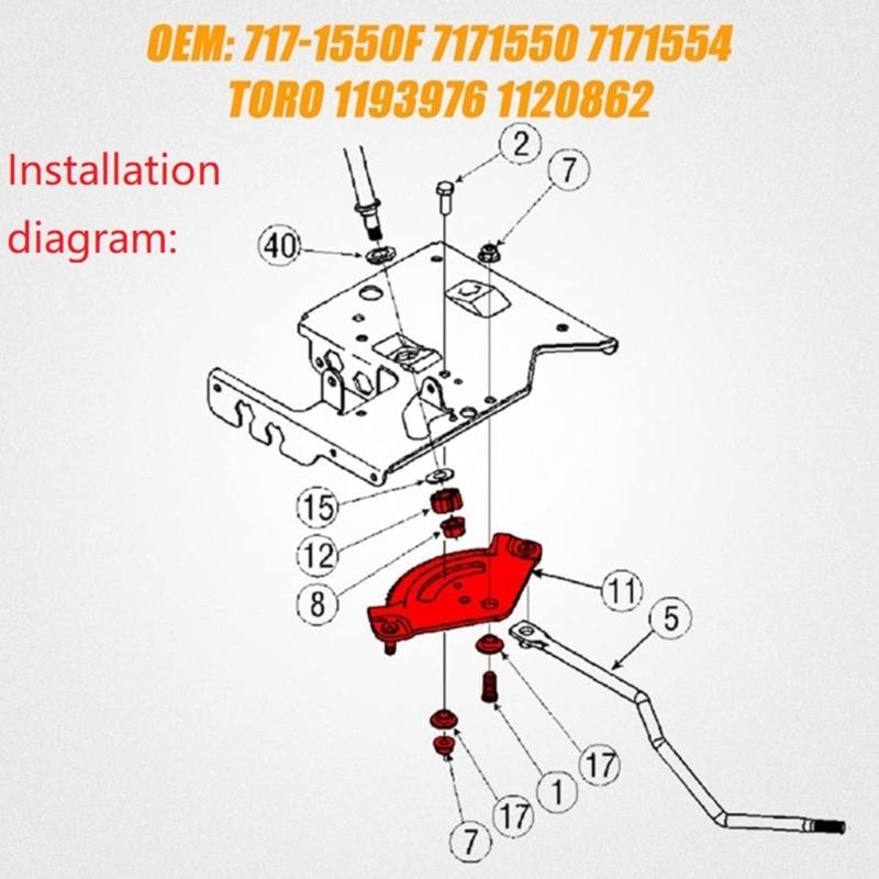 717-1550 717-1550A Sada ozubeného kola řízení Vhodné pro zahradní traktor LT1040 LT1042 LT1045 LT1046 LT1050 LTX1040