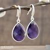 Les Trésors De Lily [R1047] - Artisanal Silver Earrings 'Mineralia' Silver Amethyst - 18x14 Mm