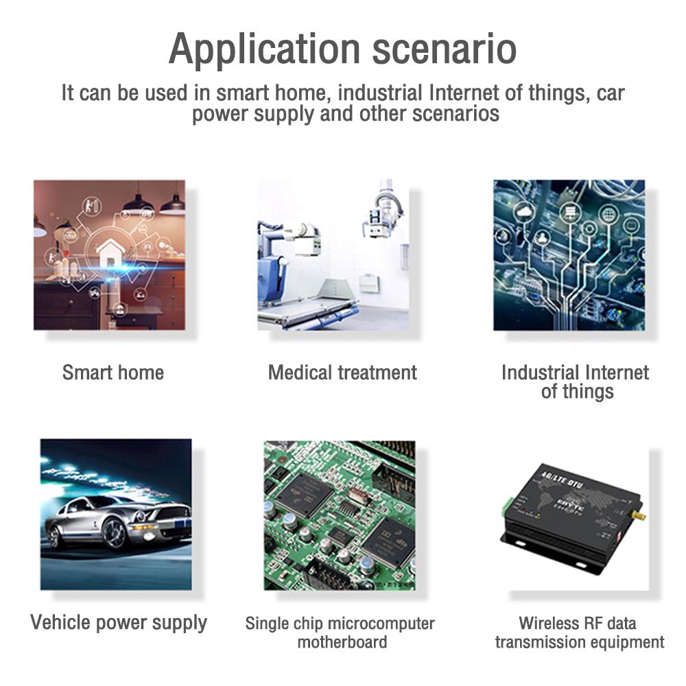 DC-DC Step Down Module 6V/10V 13V 25V 100V to 5V 9V 12V 24V Output Buck Module 2A Buck Regulator PCBA Voltage Power Converter