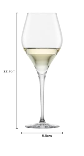 [Officially Imported] SCHOTT ZWIESEL Pair of ZWIESEL Finesse Wine Glasses, 385ml Clear, Chardonnay, Dishwasher Safe, P118602