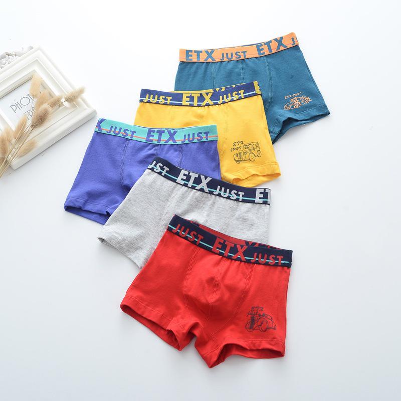 ETX Boys' Mid-Waist Boxer Briefs - Class A, Solid Color, Baby To Big Kids, Comfortable Four-Corner Shorts