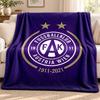 FK Austria Vienna Blanket Flannel Blanket Soft Cozy Plush Throw for Sofa Bed Lightweight Home Decoration Outdoor Camping