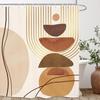Minimalistischer Abstraktes Duschvorhang Modern Geometrisch Minimalist Neutral Zeitgenössisch Badezimmer Zubehör Dekor Duschvorhänge
