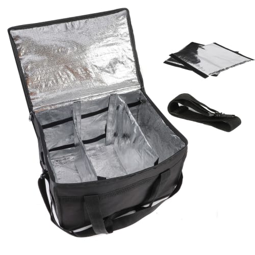 NUWAJP Insulated Food Delivery Bag, Thermal Delivery Bag, Cooler Eco Bag, Delivery Bag, Lunch Bag, Lightweight, Waterproof Eco Bag/Shopping Bag with T