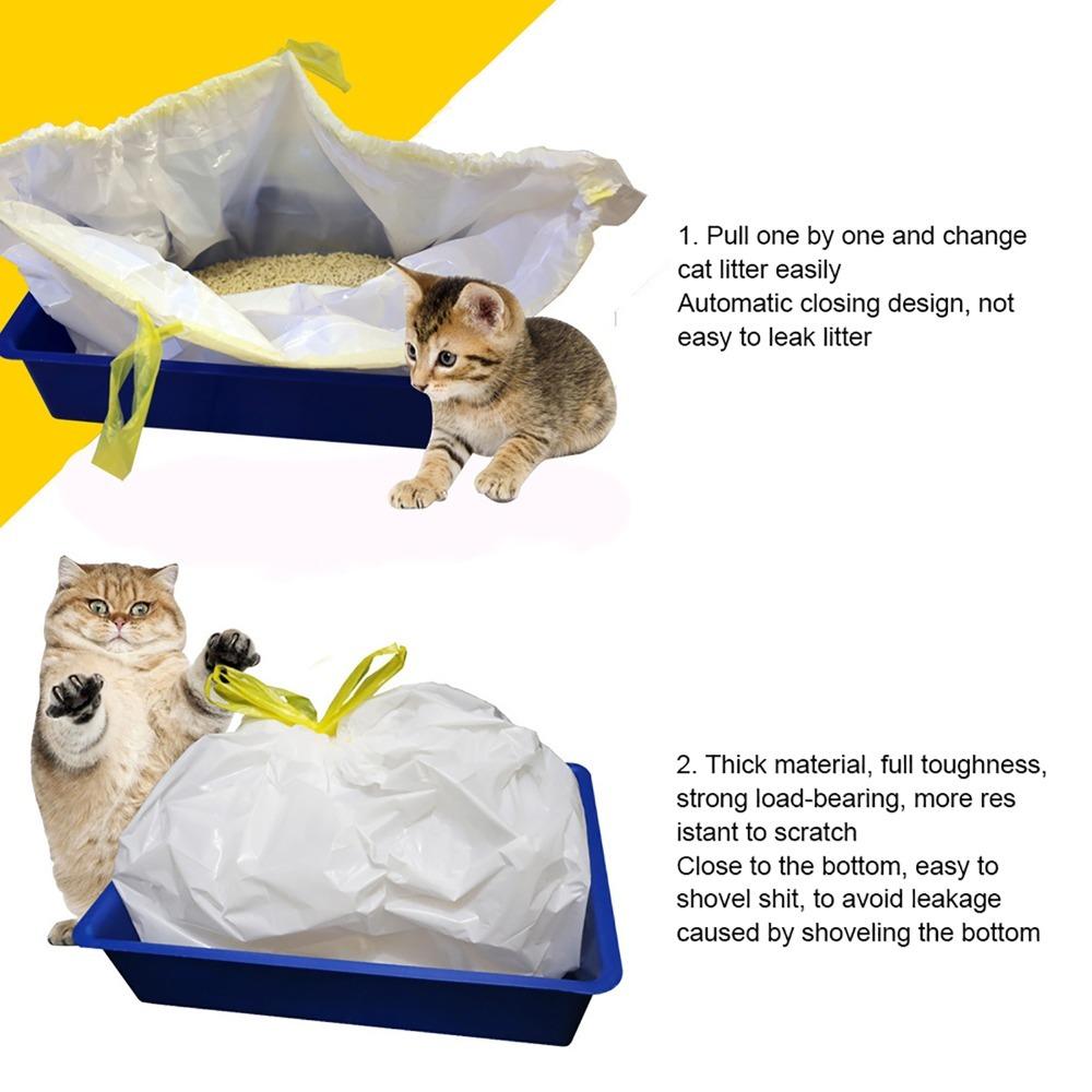 Drawstring Cat Litter Liners Leak Proof Litter Box Liners Pet Pan Liners  Cat Litter Boxes Use