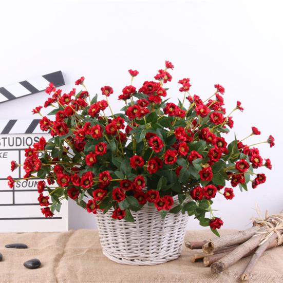 1 Bunch Artificial Flower Realistic Looking Decorative Eco-friendly Romantic Artificial Bouquet DIY Wedding Table Floral Decoration