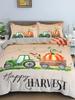 Autumn Pumpkin Truck Soft Duvet Cover Hapy Fal Thanksgiving Beding Set for Children Festival Gifts Comfortable Quilt Cover Bedrom Decoration