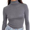 Women's Turtleneck Long Sleeve Shirts Fall Fashion Basic Thermal Underwear Tops Winter Clothes Turtleneck Top, Slim Fit Stretchy Mock Neck Shirt S-5XL