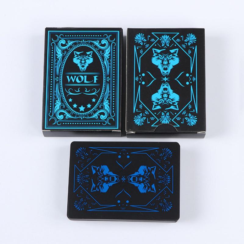 

Чорний пластик Magic Poker ПВХ Водонепроникні шахи та карти Дозвілля Ігри Покер Аксесуари для настільних ігор 6.3*8.9