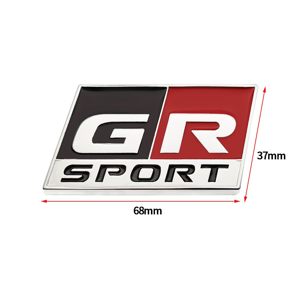 Car Styling GR SPORT Emblem Sticker Badge 3D Metal Decal For Toyotas Supra GR YARiS RS REIZ COROLLA Camry VIOS Car Styling