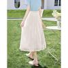 Elegant Summer High-Waist Pleated Mid-Length Skirt