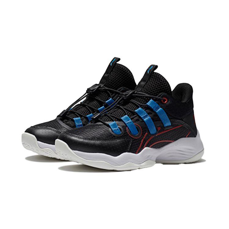 Li Ning Supportive Shock Absorption Basketball Shoes Kids Sneakers Black YKBS010-3