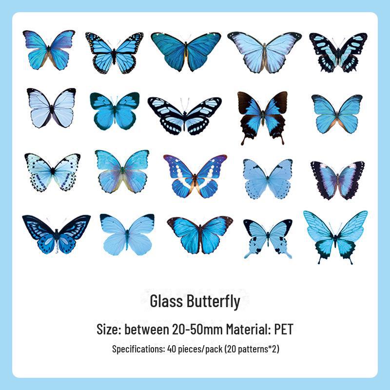 

Ретро японские милые мультяшные наклейки с бабочками для декора и поделок Butterfly