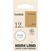 Casio Label Printer NameLand Craft Tape 12mm XR-12KRBE Beige with Black Text