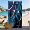 Toalha de Praia Estampada Cristiano Ronaldo Secagem Rápida Super Absorvente Macia Toalha de Banho para Natação Praia Viagem Fã Lembrança Presente