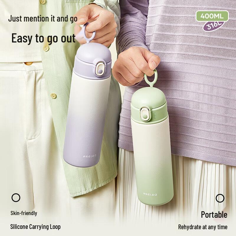 Women s Portable Stainless Steel Insulated Straw Cup