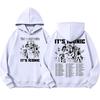Günlük Rahat Giyim İçin Unisex Hafif Uzun Kollu Baskılı Kapüşonlu Sweatshirt