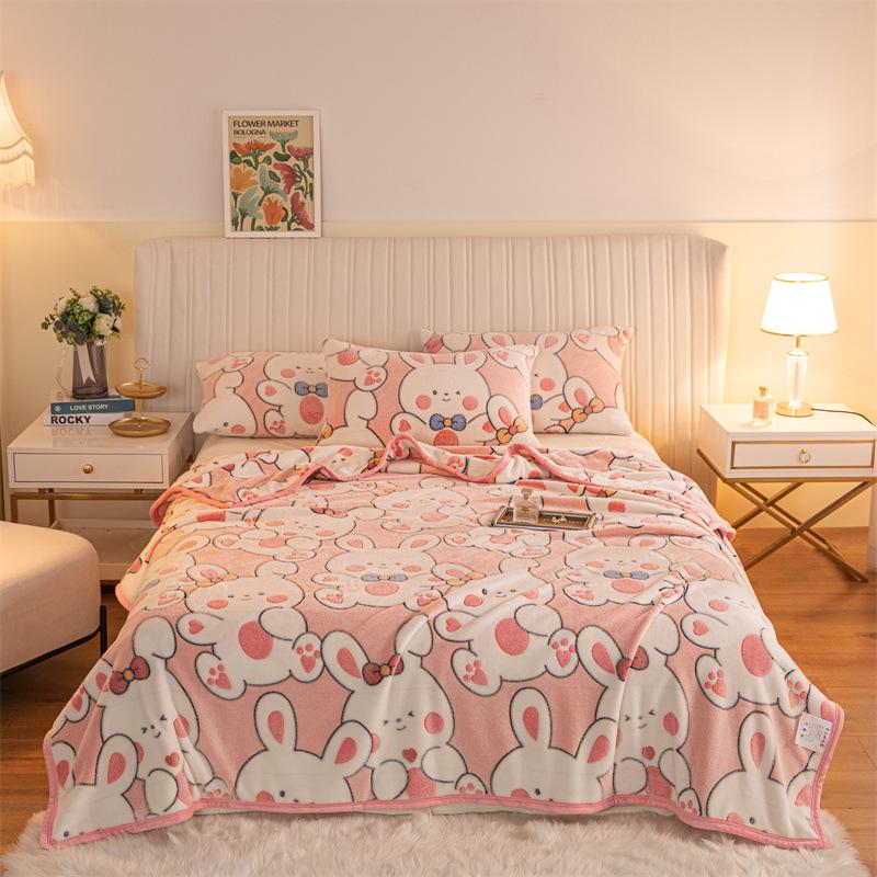 Flannel Snowflake Quilt & Blanket for Sofa or Bed