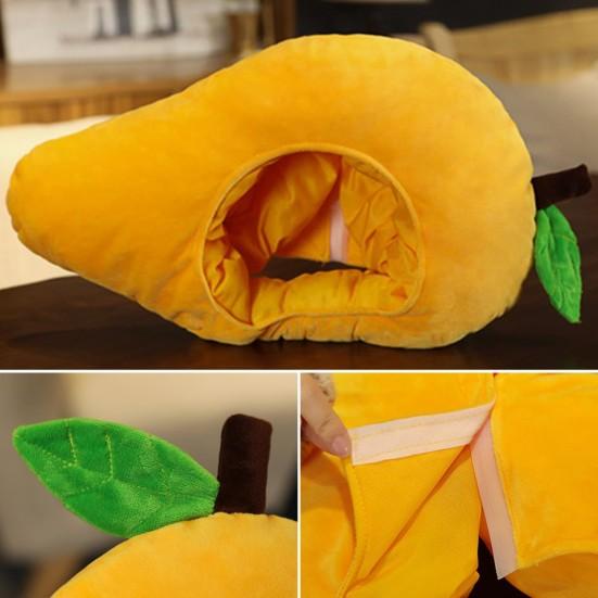 Mango Headgear Soft Simulation Fruit Hat Lovely Selfie Props Dress-up Headwear Cartoon Plush Hat Cosplay Costume Accessories Party Supplies