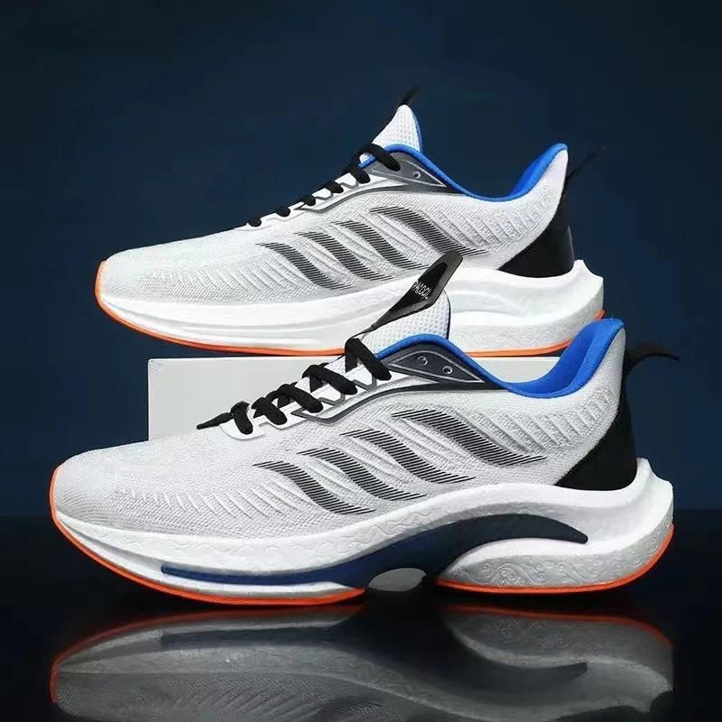

Fashion Men Sneakers Mesh Casual Shoes Lac-up Men Shoes Lightweight Vulcanize Shoes Walking Sneakers Zapatillas Hombre 44 синий