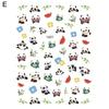 Niedlichen Panda Blatt Design Nagel Aufkleber Dekorative Paste Leicht Selbst-Adhesive DIY Papier Nail art Aufkleber Nagel