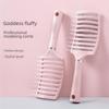 Macaron Arc Hollow Hair Comb for Fluffy Style and Scalp Massage