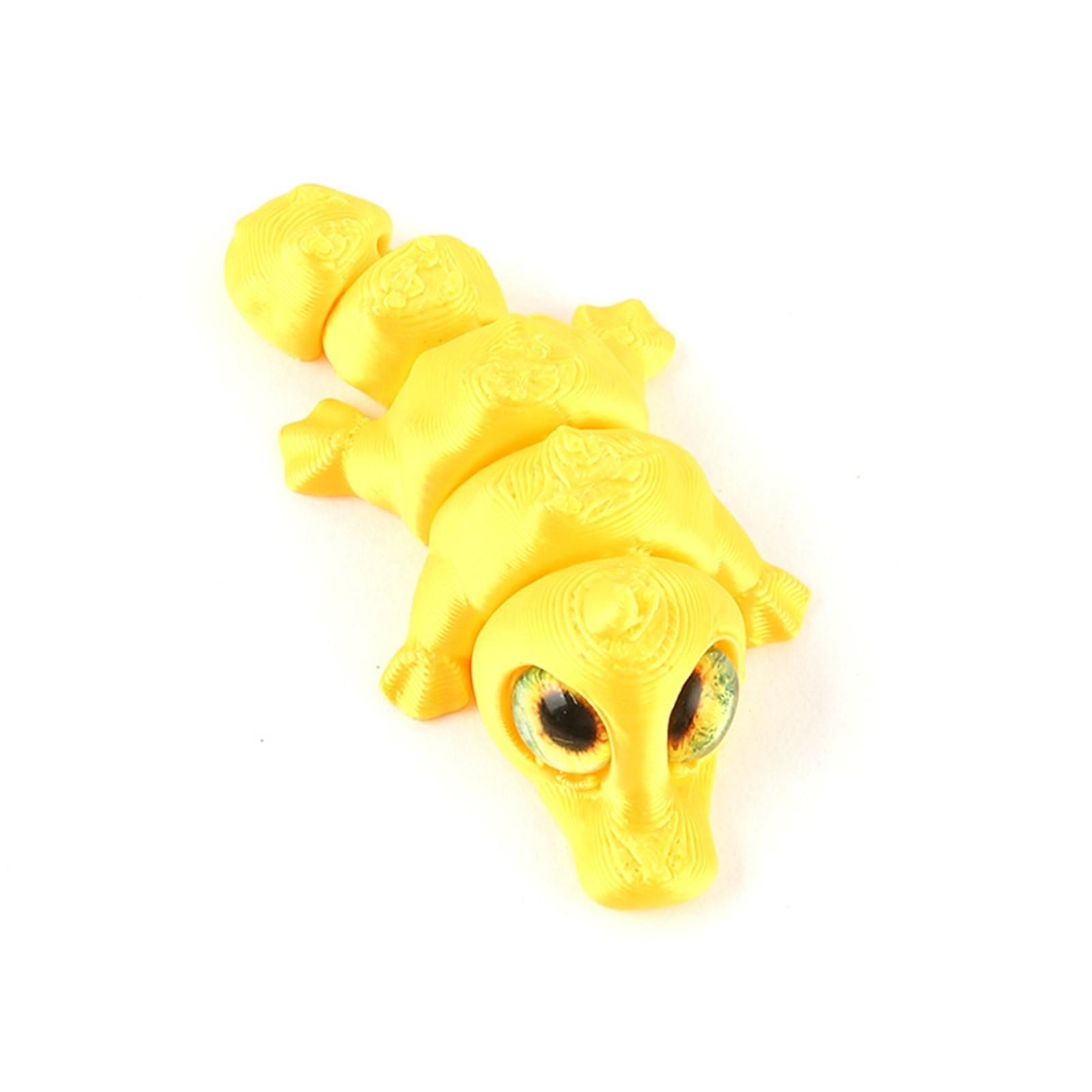 

3D Printed Multi-color Real Eyes Movable Eyeballs Gradient Hand-made Model Animal One Size жовтий