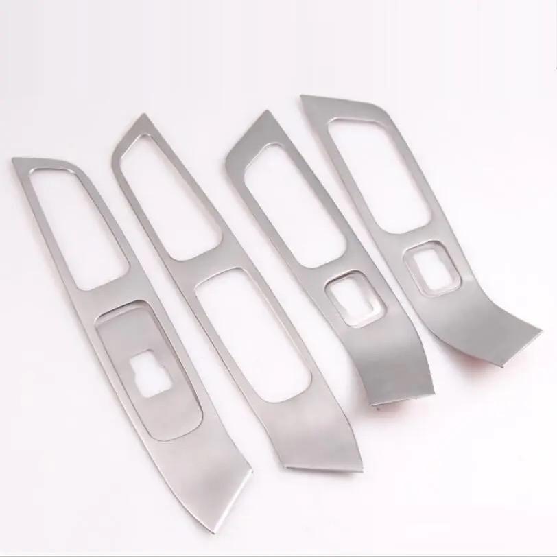 Stainless Steel Door Armrest Glass Lifter Button Panel Decorative Cover For Volvo XC60 S60 V60 Car Accessories Sticker
